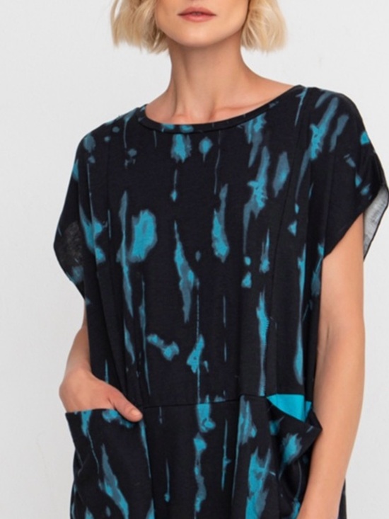 Ozai N Ku Tops - NWT Ozai N Ku Storm Top Black & Turquoise size 3/Large